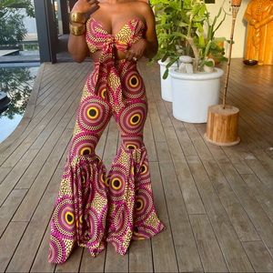 Ankara Bralet and Jumpsuit Set